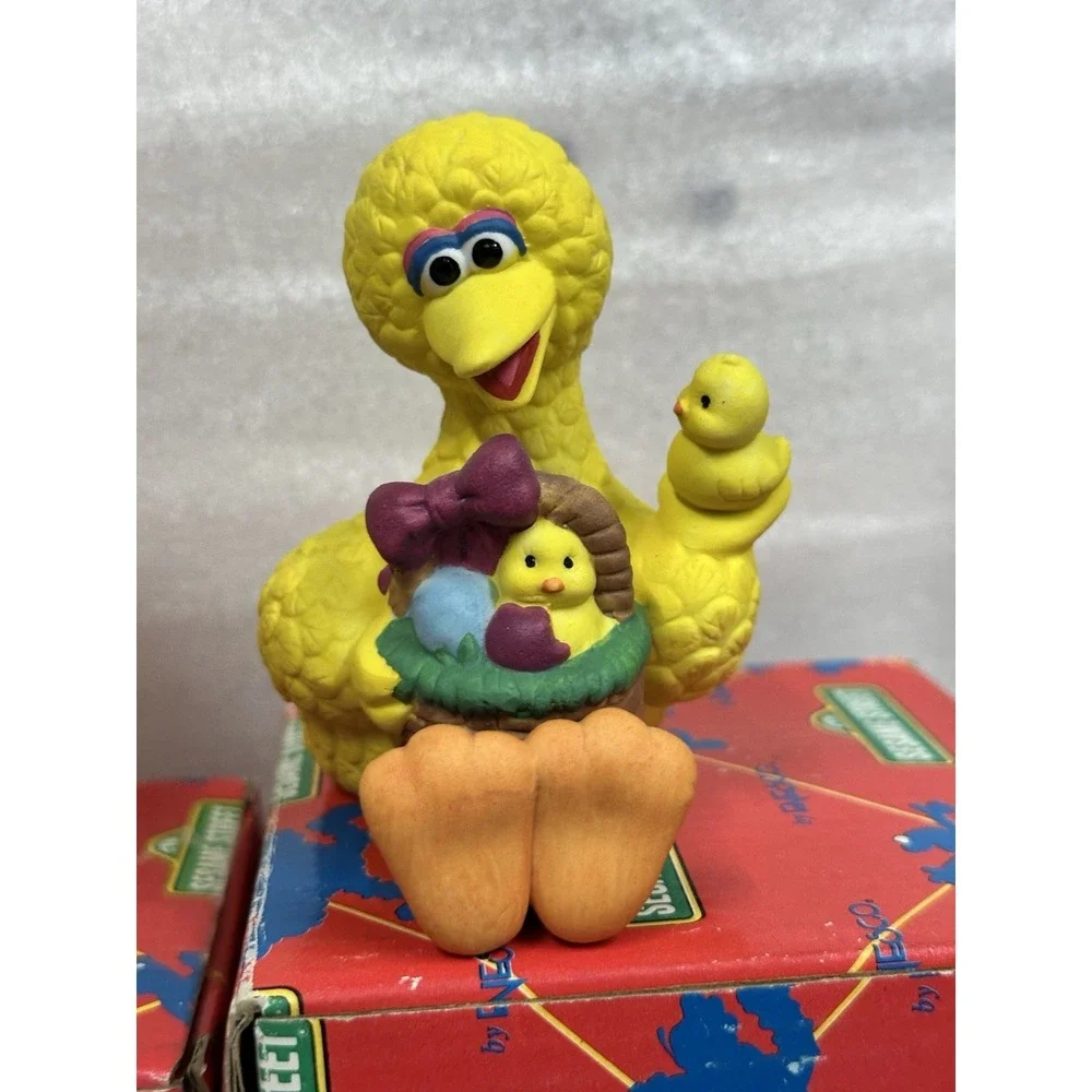 Vintage Sesame Street Big Bird Licensed Enesco 1993 Set Of 2‎ In Original Box